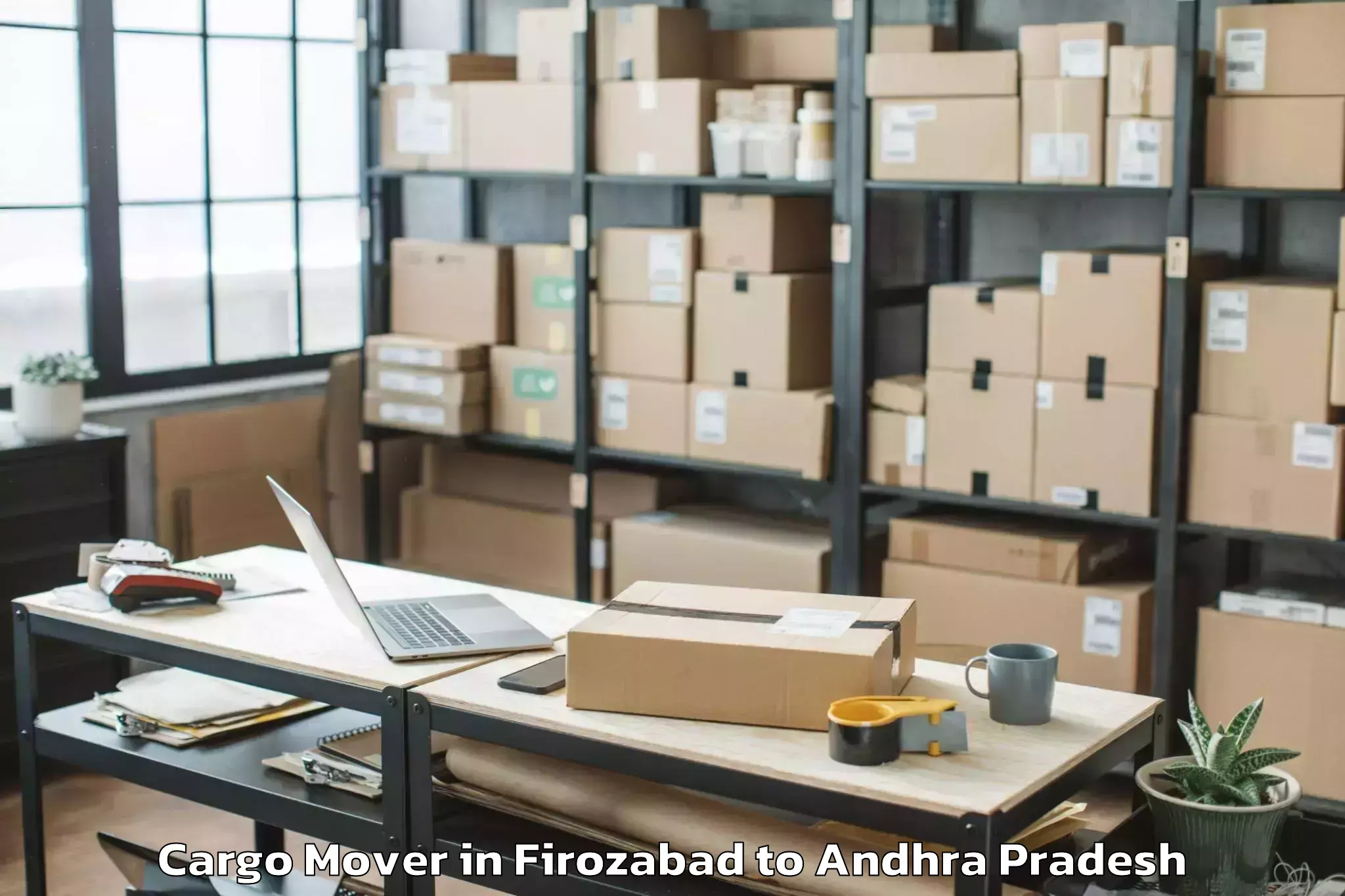 Top Firozabad to Pellakuru Cargo Mover Available